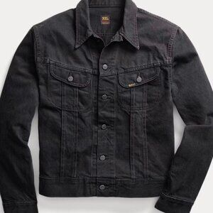 RRL Worn-In Black Denim Cowboy Jacket XS